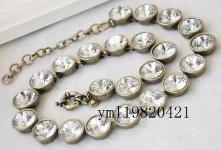 Newest 2012 J.crew White stone Crystal golden color Necklace  