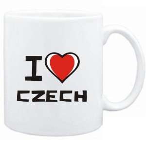  Mug White I love Czech  Languages