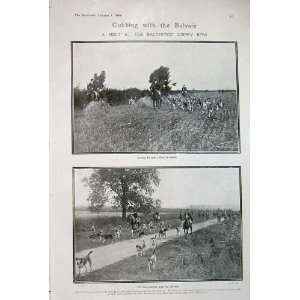  1908 Fox Hunting Sport Horses Balderton Osiery Dogs