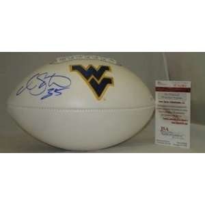 Owen Schmitt Autographed Football   West Virginia JSA   Autographed 