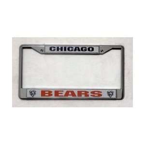  Chicago Bears Chrome License Plate Frame FREE BEARS DECAL 