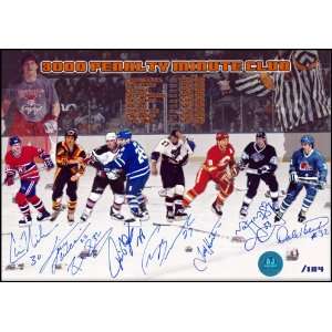  3000 PIM Autographed NHL ENFORCERS 14x20 LE Print #/124 