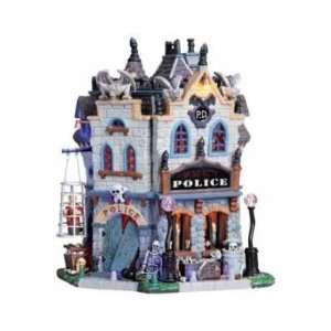  Spooky Town Dead City Police Station Lighted Musical 