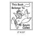 Custom Airplane How To Fly Ex Libris Rubber Stamp