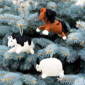  Farm Felted Ornaments