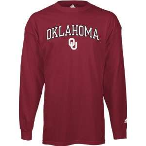  Oklahoma Sooners Adidas Long Sleeve In Play T Shirt 