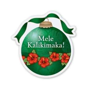  Hawaiian Red Hibiscus Christmas Labels (Set of 100 