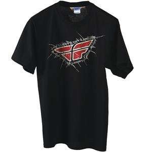  Fly Racing Shatter T Shirt   2010   X Large/Black 