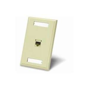   To Go   27415   Single CAT5E Configured Wallplate Ivory Electronics