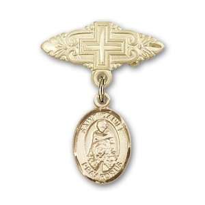   Baby Badge with St. Daniel Charm and Badge Pin with Cross Jewelry