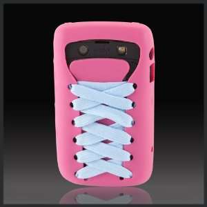  Pink with Blue Laces Flexa Silicone Shoe case cover for 