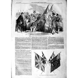    1847 OLD NEW COLOURS QUEENS ROYAL REGIMENT GOSPORT
