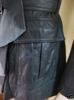 Diane von Furstenberg Ruffled Leather Jacket 12 US  