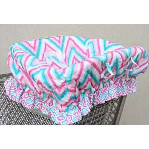  Shopping Cart Cover   Ikat Pink Baby