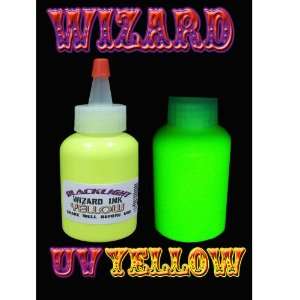  1oz Bottle Wizard UV Tattoo Ink (YELLOW) 