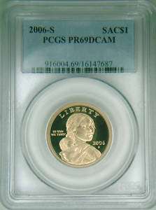 2006 S PCGS PR69DCAM proof Sacagawea gold dollar  