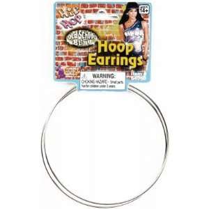   Novelties 195639 Hip Hop Jumbo Hoop Earrings  Silver