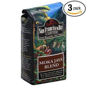 San Franscisco Bay Coffee Moka Java Whole Bean, 12 Ounce (Pack of 3 