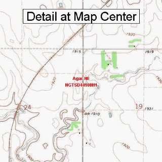 USGS Topographic Quadrangle Map   Agar NE, South Dakota (Folded 