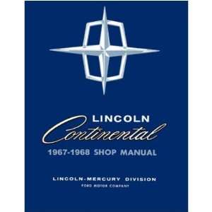  1967 1968 LINCOLN CONTINENTAL Shop Service Manual Book 