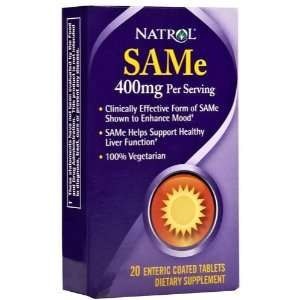  Natrol SAMe 20 Enteric Coated Tablets Health & Personal 