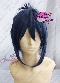 Future City NO.6 Nezumi Cosplay Short Blue Hair Wig Pigtail  