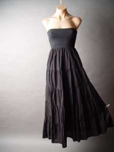 TIERED Wicca Pagan Goth Long Maxi Skirt or Dress XS  