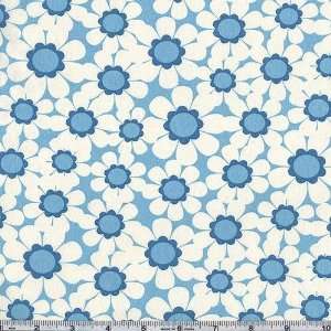  45 Wide Al Fresco Daisies Blue Fabric By The Yard Arts 