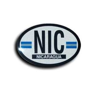  Nicaragua   Oval decal Patio, Lawn & Garden
