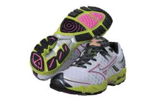   Wave Precision 12 White/ Elictric Pink/ Wild Lime Running Shoes  