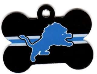 Engraved NFL Detroit Lions Pet ID Tags Football  