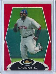 David Ortiz 2008 Topps Finest Red Refractor SP #d /25 Boston Red Sox 