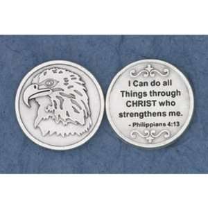  25 Philippians 413 Eagle Medals Silver Plated