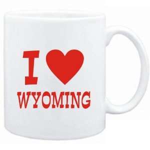  Mug White  I LOVE Wyoming  Usa States