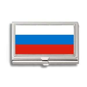  Russia Russian Flag Business Card Holder Metal Case 