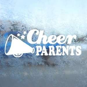  Cheer Parents White Decal Car Laptop Window Vinyl White 