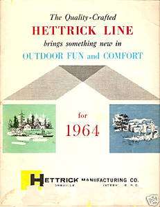 1964 Advertising Catalog HETTRICK CAMPING Roy Rogers NC  