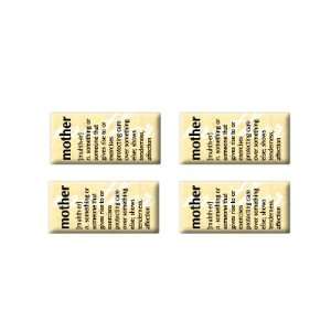  Mother Definition   3D Domed Set of 4 Stickers Automotive