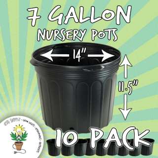 10 NURSERY POTS 1 2 3 5 7 Gallon GROW BLACK PLASTIC gal  