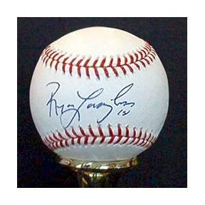 Ryan Langerhans Autographed Baseball   Autographed Baseballs  
