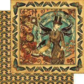 New Graphic 45 STEAMPUNK DEBUTANTE Paper By the Sheet  