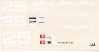 25 Yopaka Kennels Ronnie Thomas Pontiac Decals 124  