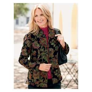  Misses Floral Tapestry Jacket Black And Multi Everything 