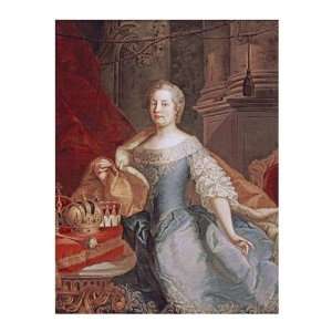 Empress Maria Theresa Johann Gottfried Auerbach. 26.75 inches by 34 