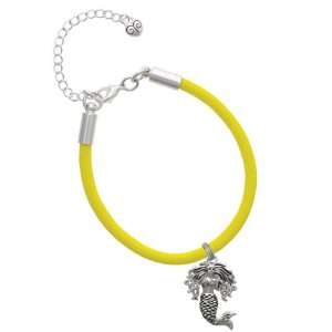  Mermaid Charm on a Yellow Malibu Charm Bracelet Jewelry