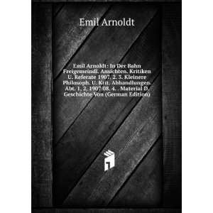   Material D. Geschichte Von (German Edition) Emil Arnoldt Books