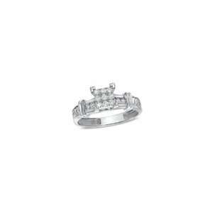 ZALES Composite Princess Cut Diamond Engagement Ring in 10K White Gold 