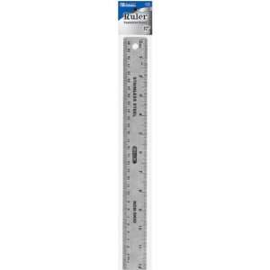    Bazic 12 (30cm) Stainless Steel Ruler w/ Non Skid Electronics