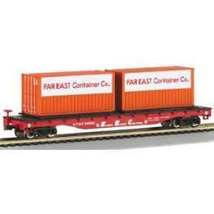  Bachman   Flatcar w/Container Load Santa Fe N (Trains 