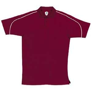  Custom Badger Performance Piped Polo Shirts MAROON/WHITE 